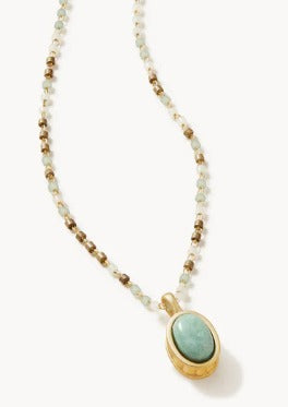 Naia Petite Beaded Necklace 16” Amazonite