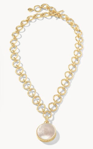 Naia Chunky Necklace 20" Pearlescent