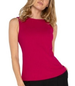 Star Ruby Sleeveless Boat Neck Rib Knit Top