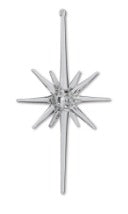 Clear Glass Starburst Orn