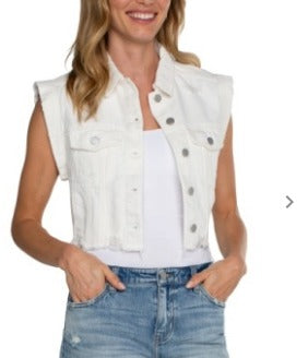 Cropped Sleeveless Jacket