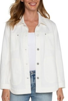 white shirt jacket