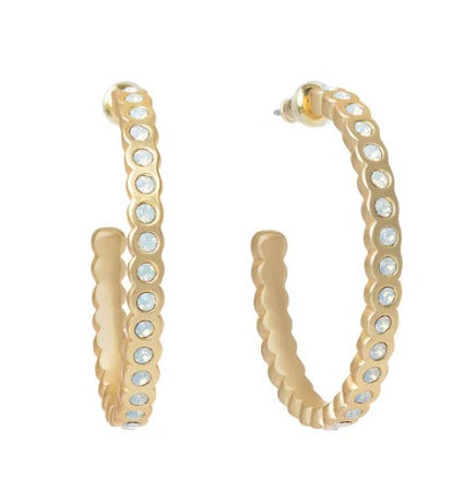 Chambers Hoop Earrings White Opal