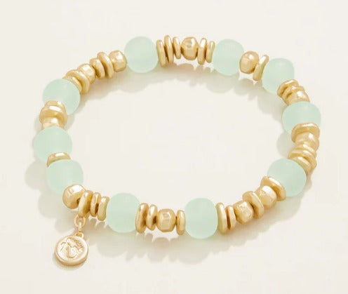 Poolside Stretch Bracelet 8mm Sea Foam