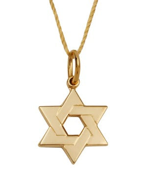 Gold Star of David Necklace