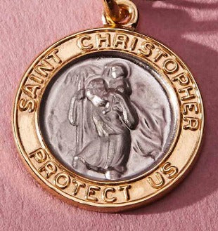 Gold Saint Christopher Protection Necklace