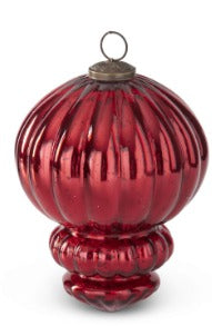 Red Glass Finial Orn