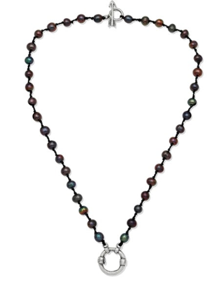 Boho Soul Necklace - Black  Pearl