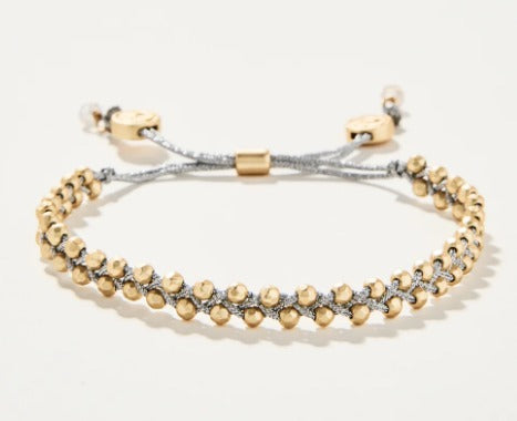 Friendship Bracelet Metallic Silver/Gold Beads