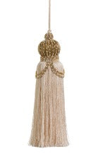 JEWELED PEARL TASSEL ORN