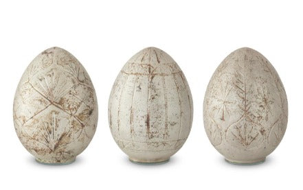 Burnt Rustic Champagne Etched Glass Eggs