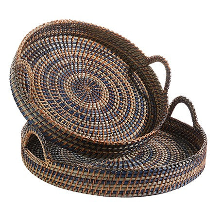 WOVEN ROUND TRAYS