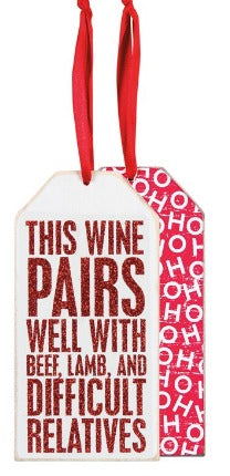 Wine Pairs Bottle Tag