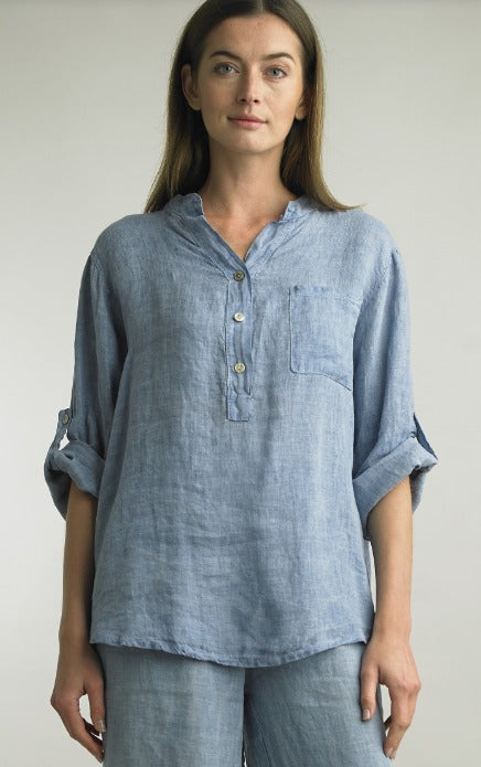 Denim Button Tunic