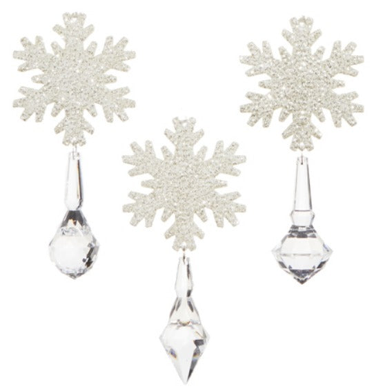 SNOWFLAKE CRYSTAL DROP ORN