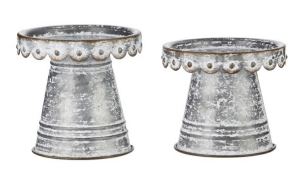 SCALLOPED CANDLE HOLDERS