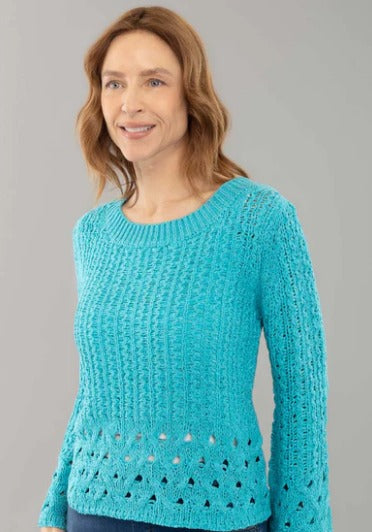 KIARA 23 1/2'' LONG SLEEVES CROCHET SWEATER