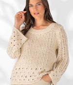 KIARA 23 1/2'' LONG SLEEVES CROCHET SWEATER