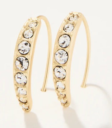 Sparkle Arc Hoop Earrings Small/Crystal