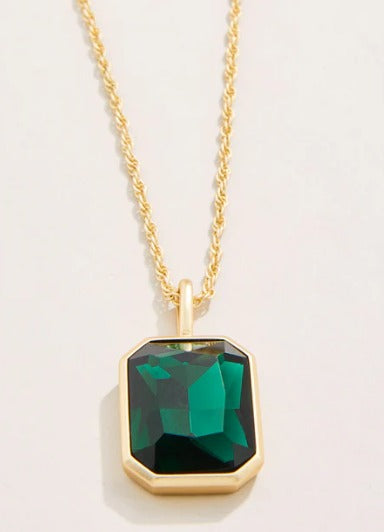 Grand Chateau Necklace 18" Dark Green