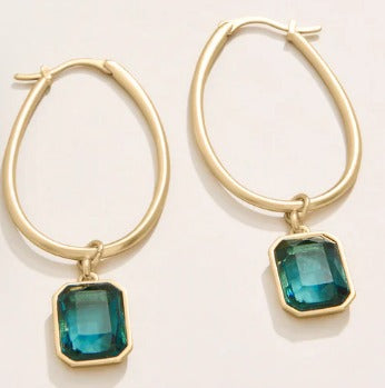 Chateau Hoop Earrings Navy