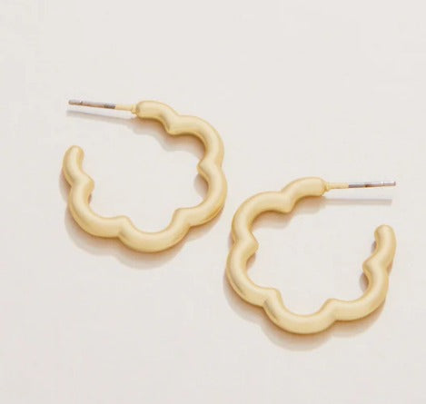 Bubbly Daisy Hoop Earrings Gold