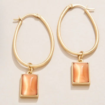 Chateau Hoop Earrings Optic Sunstone