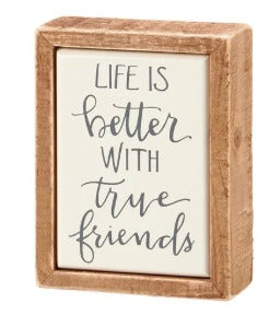 Box Sign Mini - True Friends