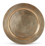 Textured Antiqued Gold Rimmed Tray