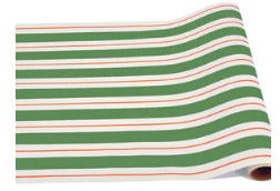 Green & Red Awning Stripe Runner