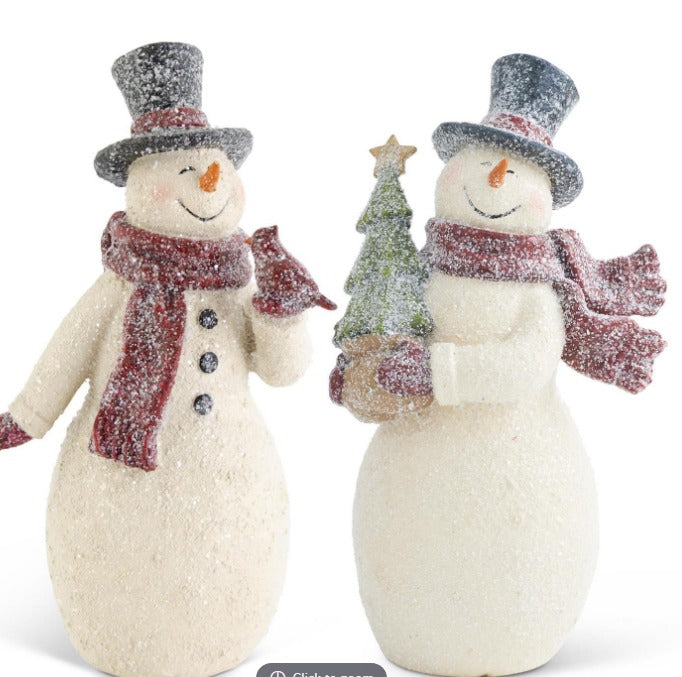 Glittered Vintage Snowmen