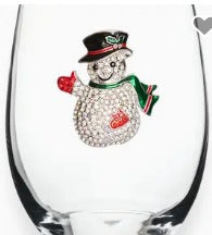 Snowman - Stemless Wine Glass