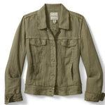 Two Palms Linen Raw-Edge Jacket