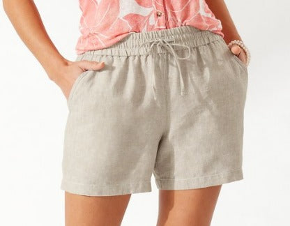 Palmbray High-Rise Linen Easy Shorts