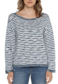 LS Sleeve Boxy Boat Neck Sweater