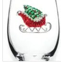 Christmas Sleigh Wine Glass