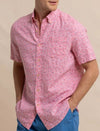 Linen Rayon Ditzy Floral Short Sleeve Sport Shirt