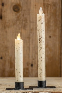 9.5" MOVING FLAME CREAM TAPER CANDLE