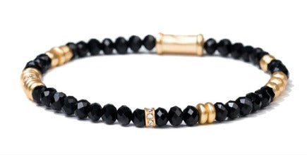 Jet Black Stretch Bracelet