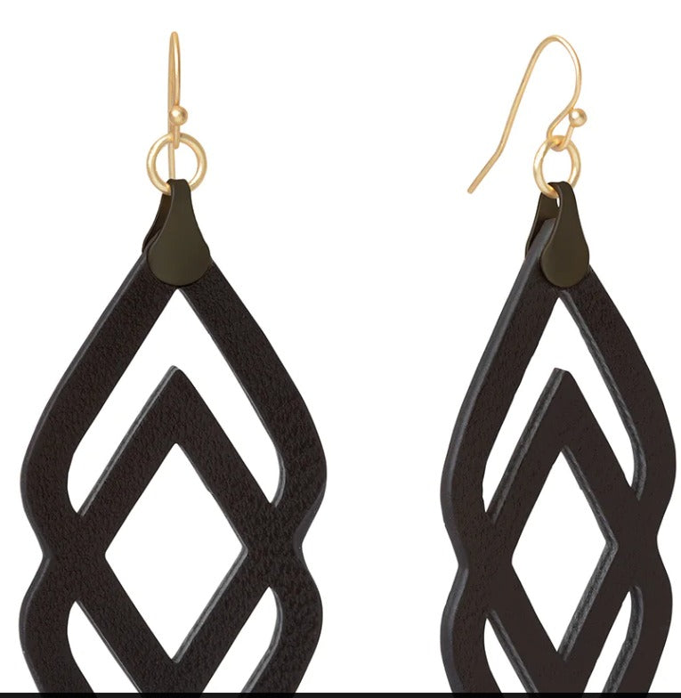 Black Deco Drama Earrings